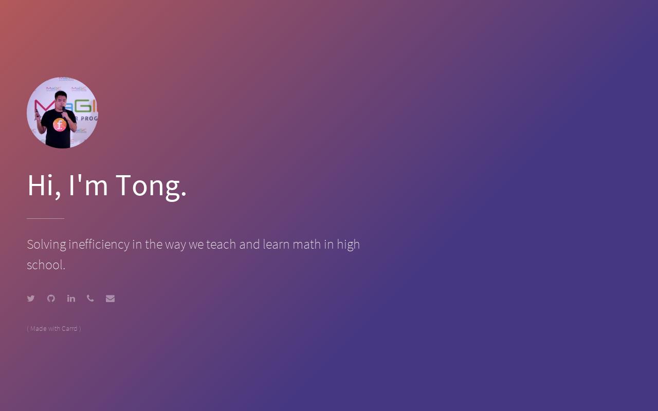 Carrd profile picture for @tong